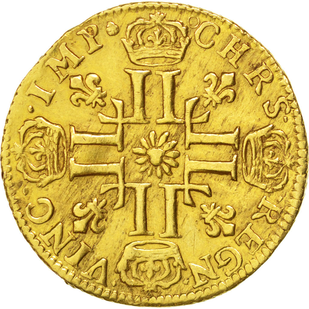 Louis XIV, Louis d'or au soleil 1709 Troyes, KM 390.17