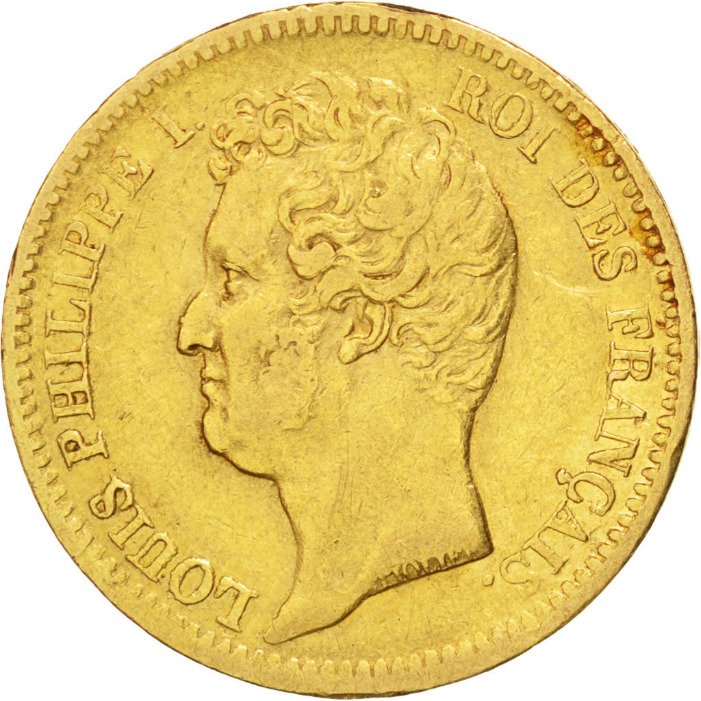 FRANCE, Louis-Philippe, 20 Francs, 1831, Paris, KM #739.1, VF(30-35), Gold,...