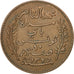 TUNISIA, 10 Centimes, 1907, Paris, KM #236, EF(40-45), Bronze, 9.94