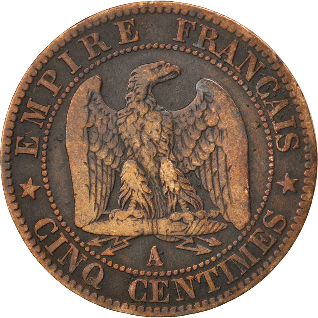 Coin, France, Napoleon III, Napoléon III, 5 Centimes, 1853, Paris, VF(20-25)