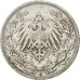 GERMANY - EMPIRE, 1/2 Mark, 1905, Muldenhütten, KM #17, EF(40-45), Silver, 20,..