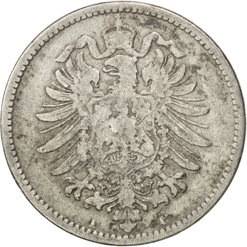 GERMANY - EMPIRE, Mark, 1876, Berlin, KM #7, VF(20-25), Silver, 24, 5.27