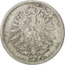 GERMANY - EMPIRE, Mark, 1876, Berlin, KM #7, VF(20-25), Silver, 24, 5.27