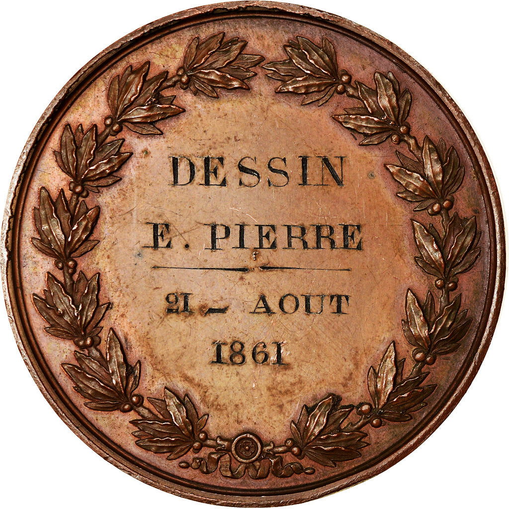 France, Medal, Second Empire, Napoléon III, Concours de Dessin, History, 1861