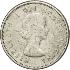 CANADA, 25 Cents, 1964, Royal Canadian Mint, KM #52, EF(40-45), Silver, 23.8,...