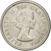 CANADA, 25 Cents, 1964, Royal Canadian Mint, KM #52, EF(40-45), Silver, 23.8,...