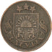 LATVIA, 2 Santimi, 1928, KM #2, EF(40-45), Bronze, 19.5, 1.94
