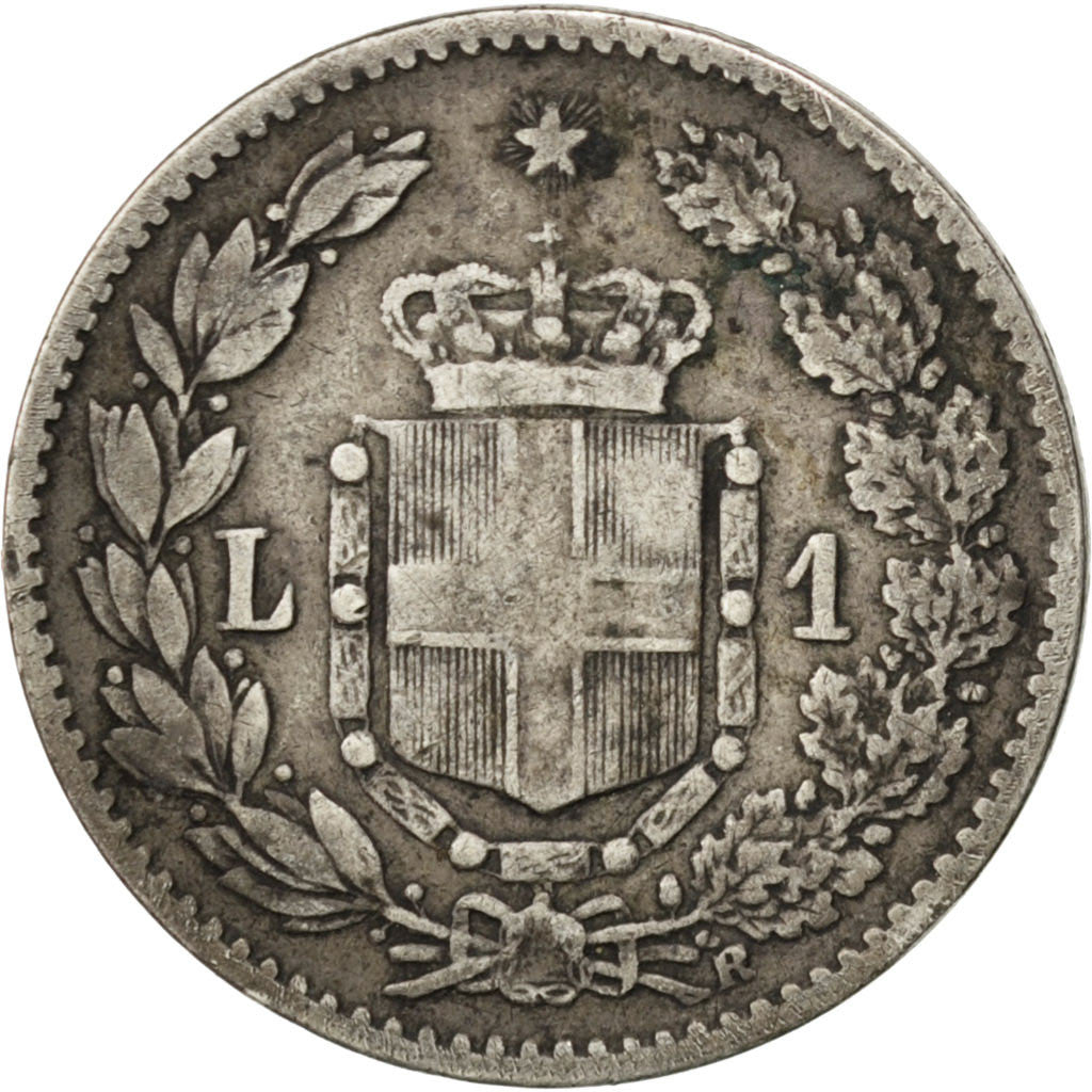 Moneta, Italia, Umberto I, Lira, 1886, Rome, BB, Argento, KM:24.1