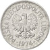 POLAND, Zloty, 1974, Warsaw, KM #49.1, AU(50-53), Aluminum, 25, 2.10