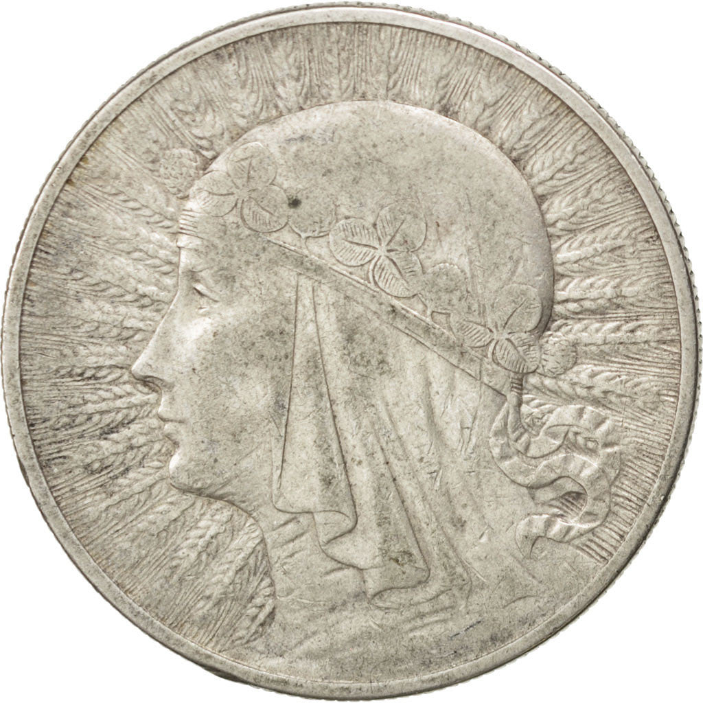 POLAND, 10 Zlotych, 1932, Warsaw, KM #22, EF(40-45), Silver, 34, 21.82
