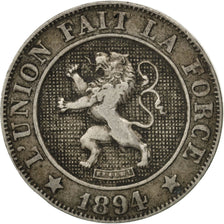 BELGIUM, 10 Centimes, 1894, KM #42, EF(40-45), Copper-Nickel, 21, 4.46