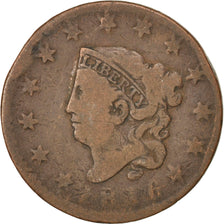 UNITED STATES, Coronet Cent, Cent, 1816, U.S. Mint, KM #45, F(12-15), Copper,...