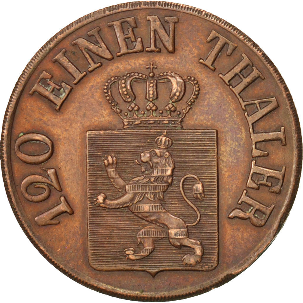 Moneda, Estados alemanes, HESSE-CASSEL, Friedrich Wilhelm, 3 Heller, 1851, MBC+