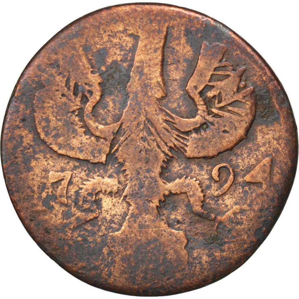 GERMAN STATES, 12 Heller, 1794, KM #51, VF(20-25), Copper, 3.59