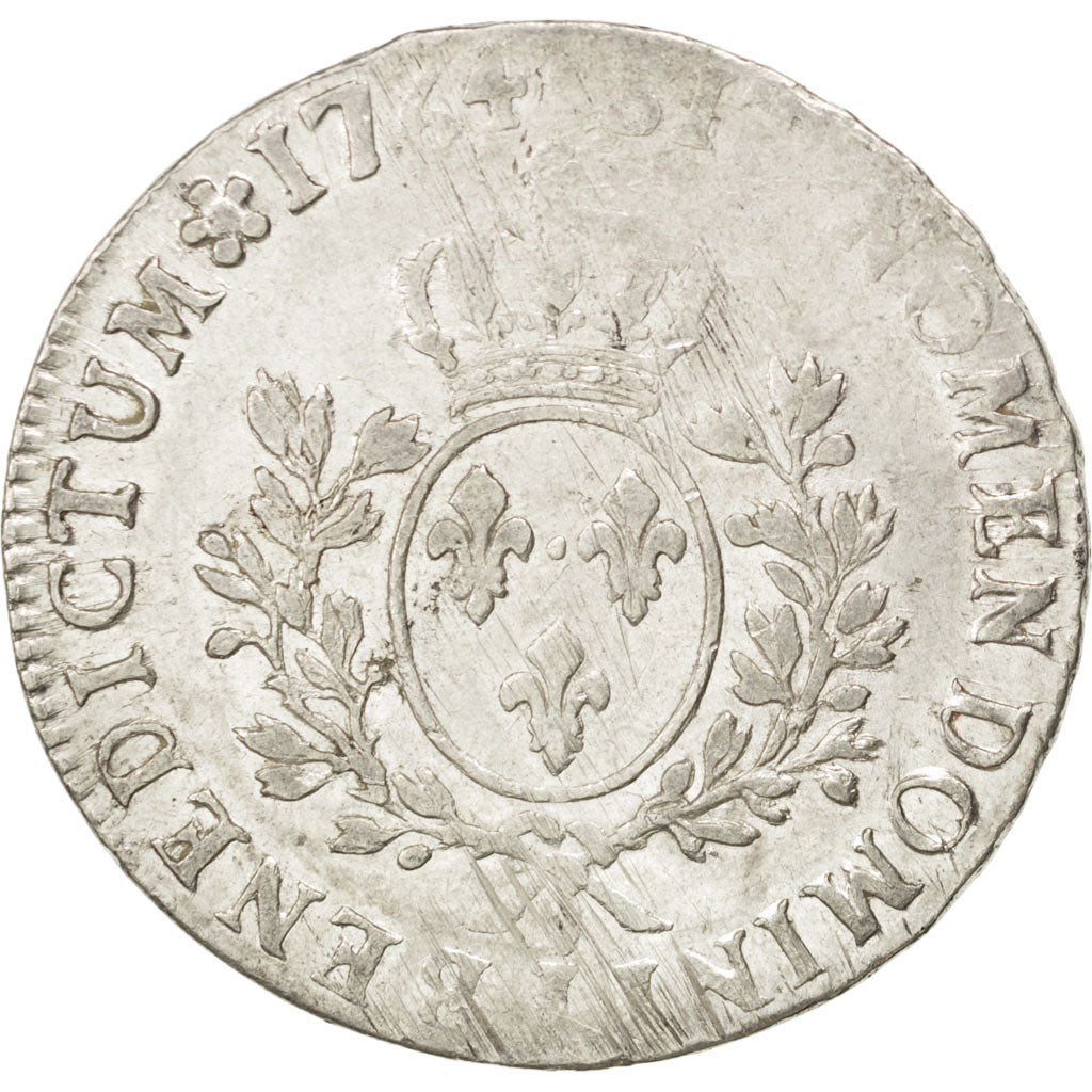 FRANCE, Écu au bandeau, ECU, 1764, Bayonne, KM #512.12, VF(20-25), Silver, ...