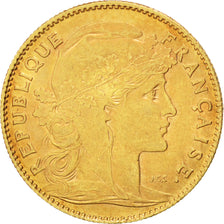 FRANCE, Marianne, 10 Francs, 1911, Paris, KM #846, AU(55-58), Gold, Gadoury...