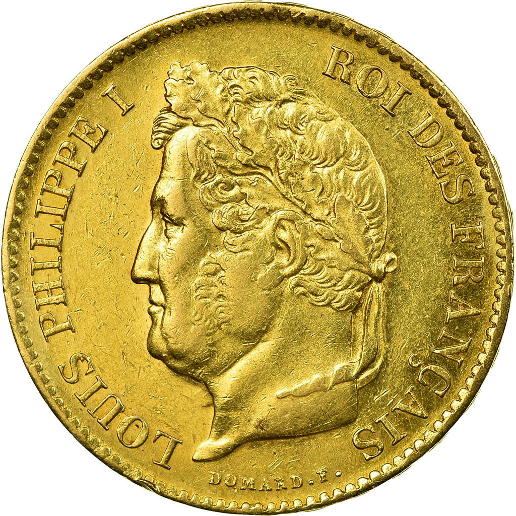 Moneta, Francia, Louis-Philippe, 40 Francs, 1833, Paris, BB+, Oro, KM:747.1