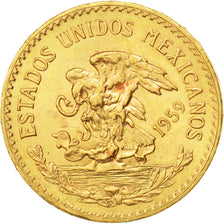 MEXICO, 20 Pesos, 1959, Mexico City, KM #478, MS(60-62), Gold, 27.5, 16.68