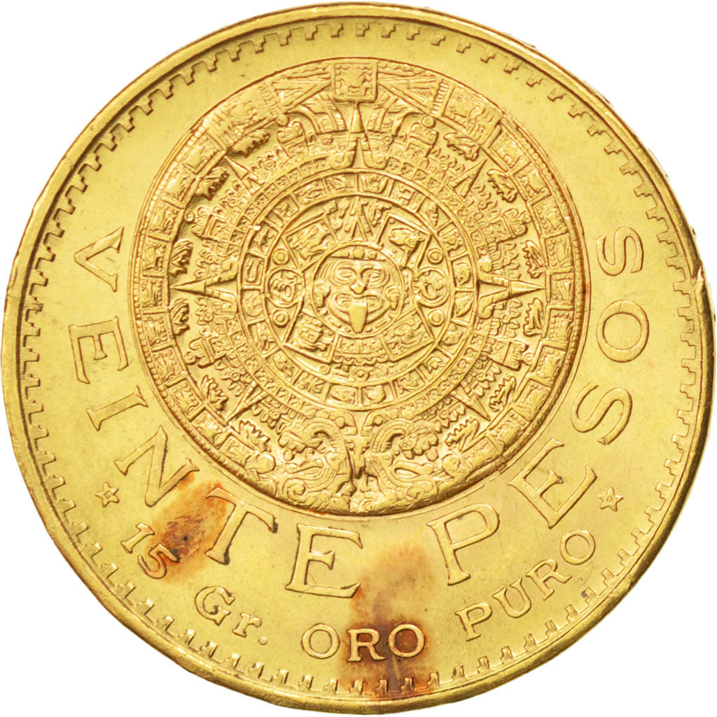 MEXICO, 20 Pesos, 1959, Mexico City, KM #478, MS(60-62), Gold, 27.5, 16.68