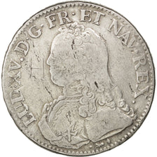 FRANCE, Écu aux branches d'olivier, ECU, 1738, Paris, KM #486.1, VF(20-25), ...