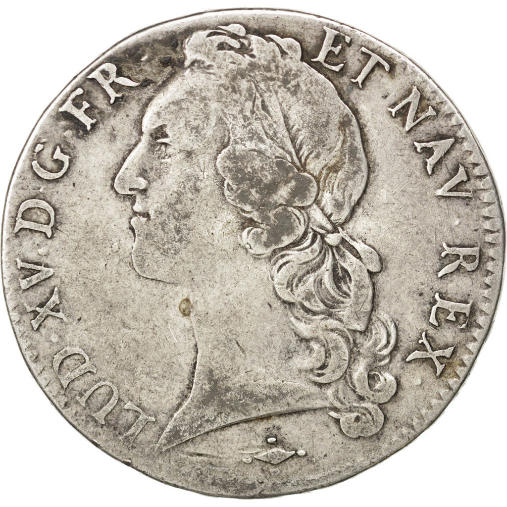 Monnaie, France, Louis XV, Écu au bandeau, Ecu, 1752, Lyon, TB, Argent
