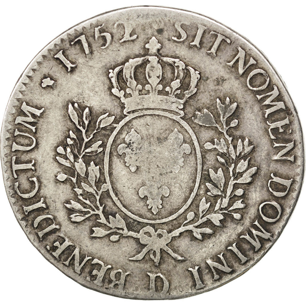 Monnaie, France, Louis XV, Écu au bandeau, Ecu, 1752, Lyon, TB, Argent