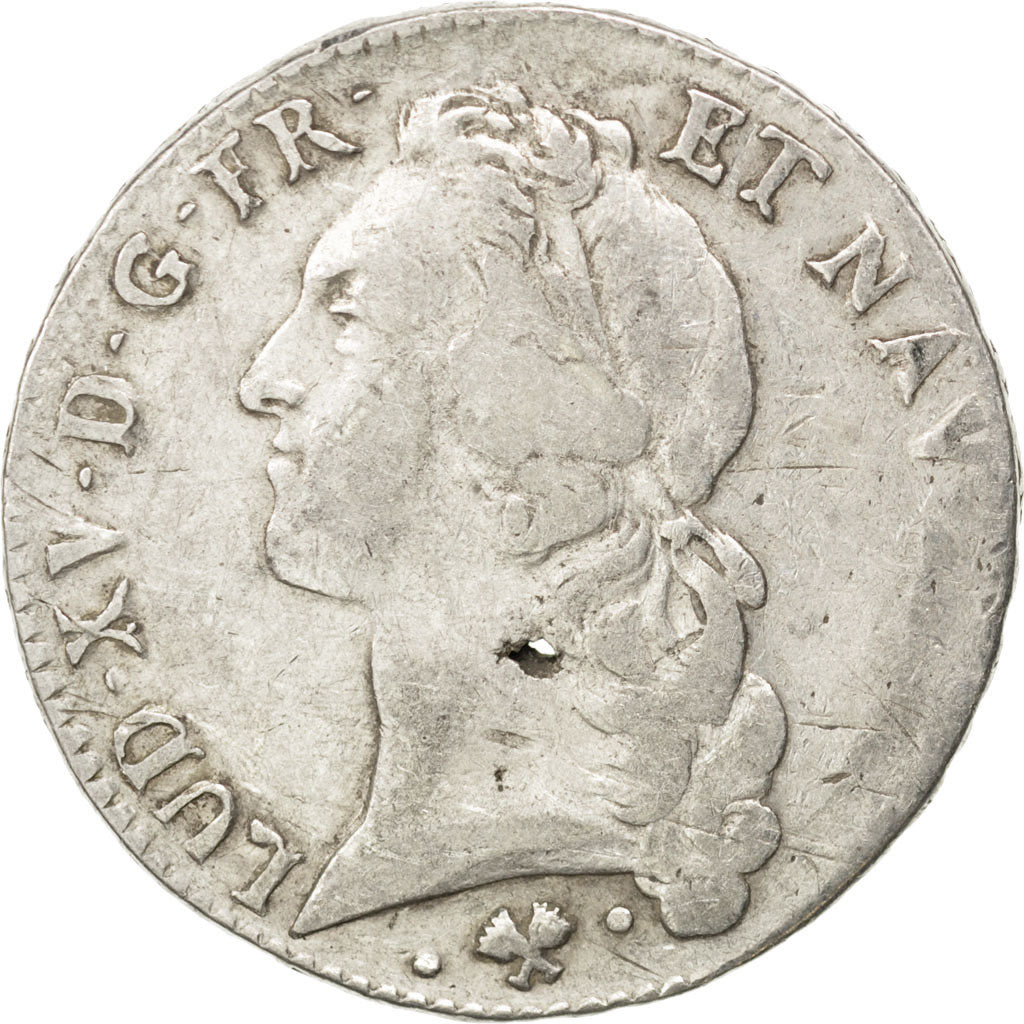 Francia, Louis XV, Écu au bandeau, Ecu, 1764, Bayonne, B+, Argento, KM:512.1...