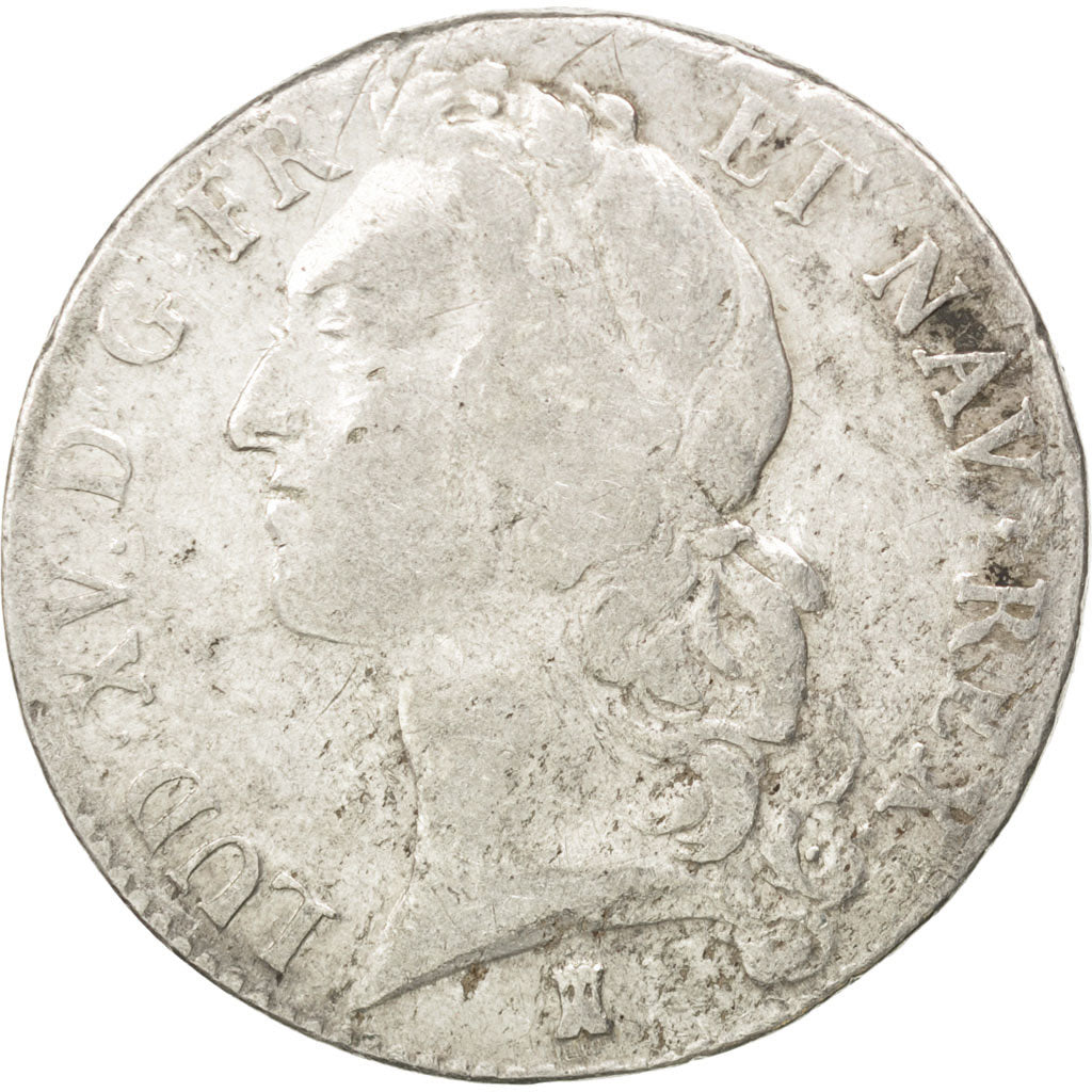 Louis XV, Ecu au bandeau 1747 Nantes, KM 512.20