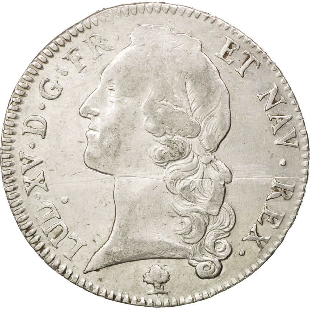 FRANCE, Écu au bandeau, ECU, 1764, Paris, KM #512.1, VF(20-25), Silver, Gadoury 