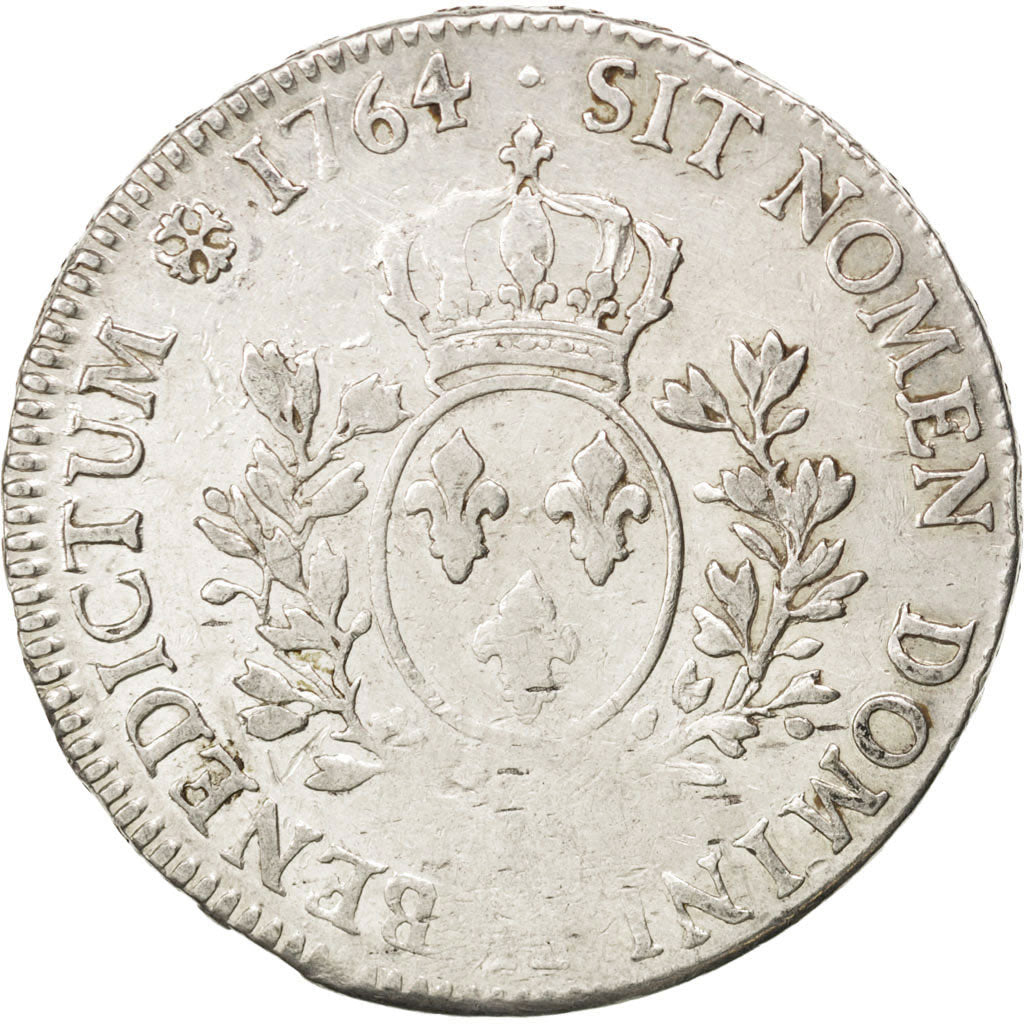 FRANCE, Écu au bandeau, ECU, 1764, Paris, KM #512.1, VF(20-25), Silver, Gadoury 