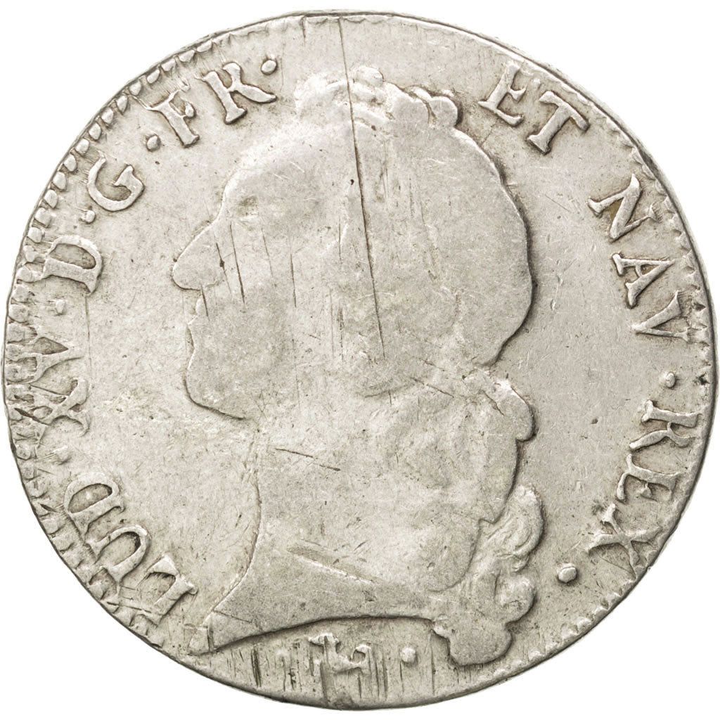 FRANCE, Écu au bandeau, ECU, 1751, Bayonne, KM #512.12, F(12-15), Silver, ...