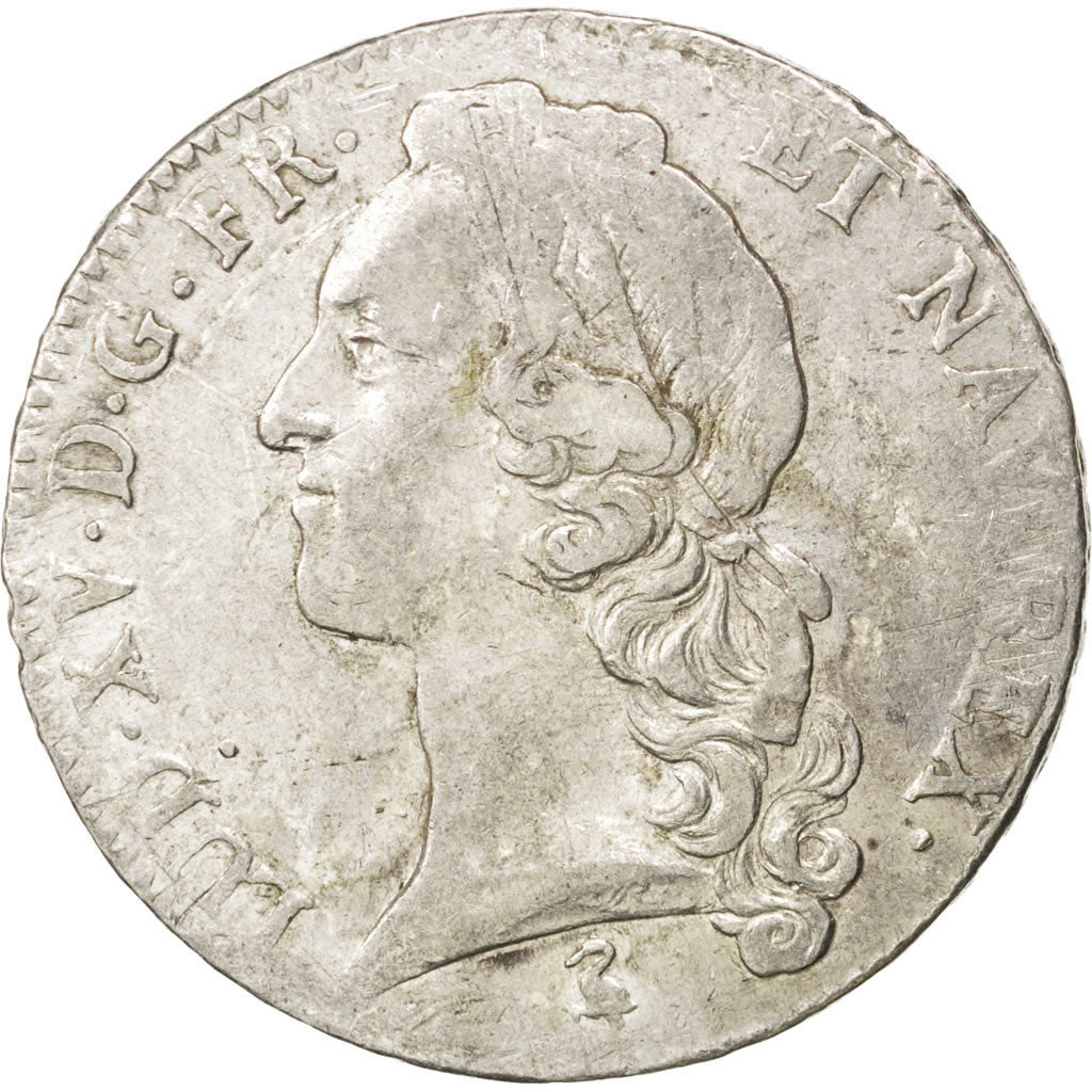FRANCE, Écu au bandeau, ECU, 1759, Paris, KM #512.1, F(12-15), Silver, Gadoury .