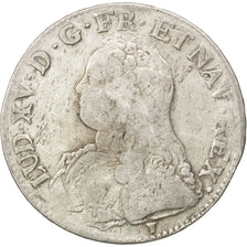 FRANCE, Écu aux branches d'olivier, ECU, 1728, Rennes, KM #486.26, VF(20-25), ..