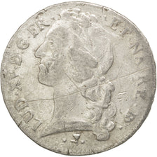 FRANCE, Écu de Béarn au bandeau, ECU, 1757, Pau, KM #518, F(12-15), Silver, Ga..