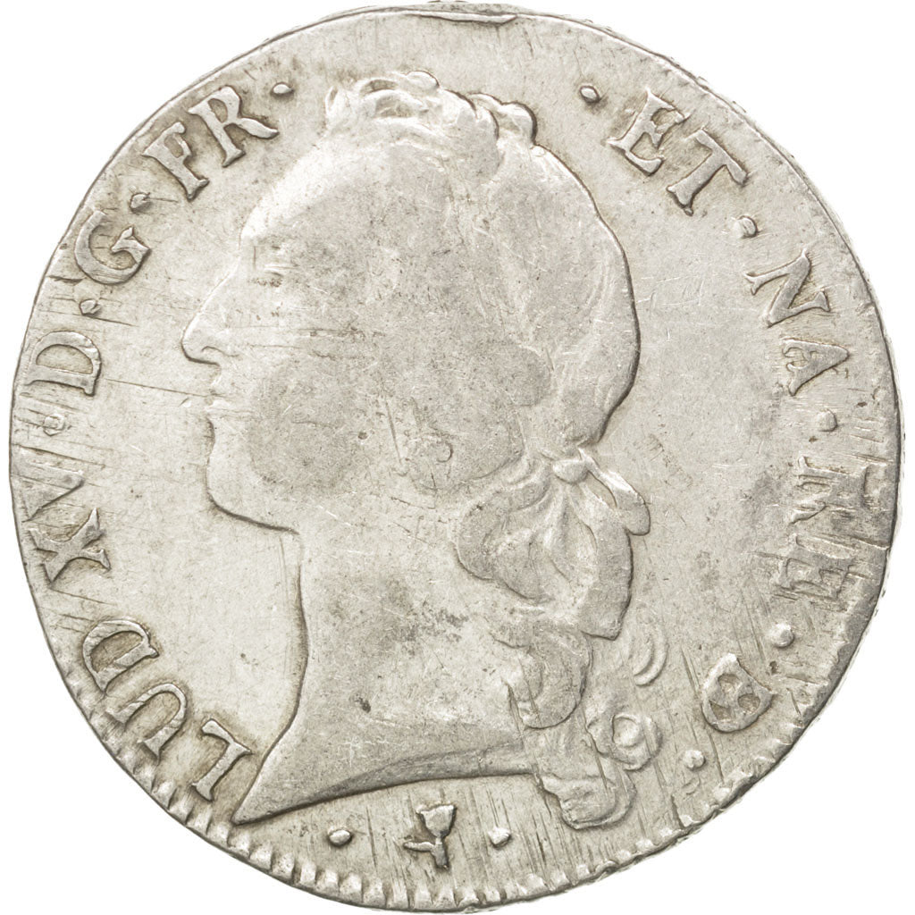 FRANCE, Écu de Béarn au bandeau, ECU, 1764, Pau, KM #518, VF(20-25), Silver, Ga.