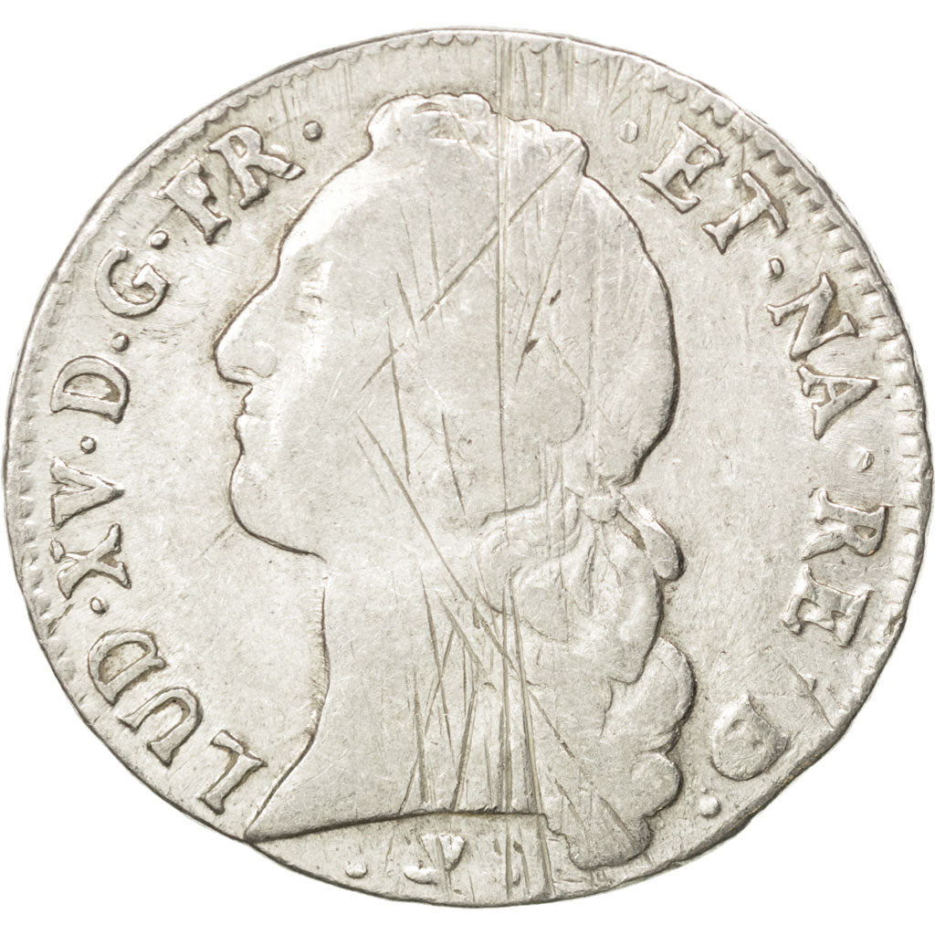 FRANCE, Écu de Béarn au bandeau, ECU, 1765, Pau, KM #518, VF(20-25), Silver, Ga.
