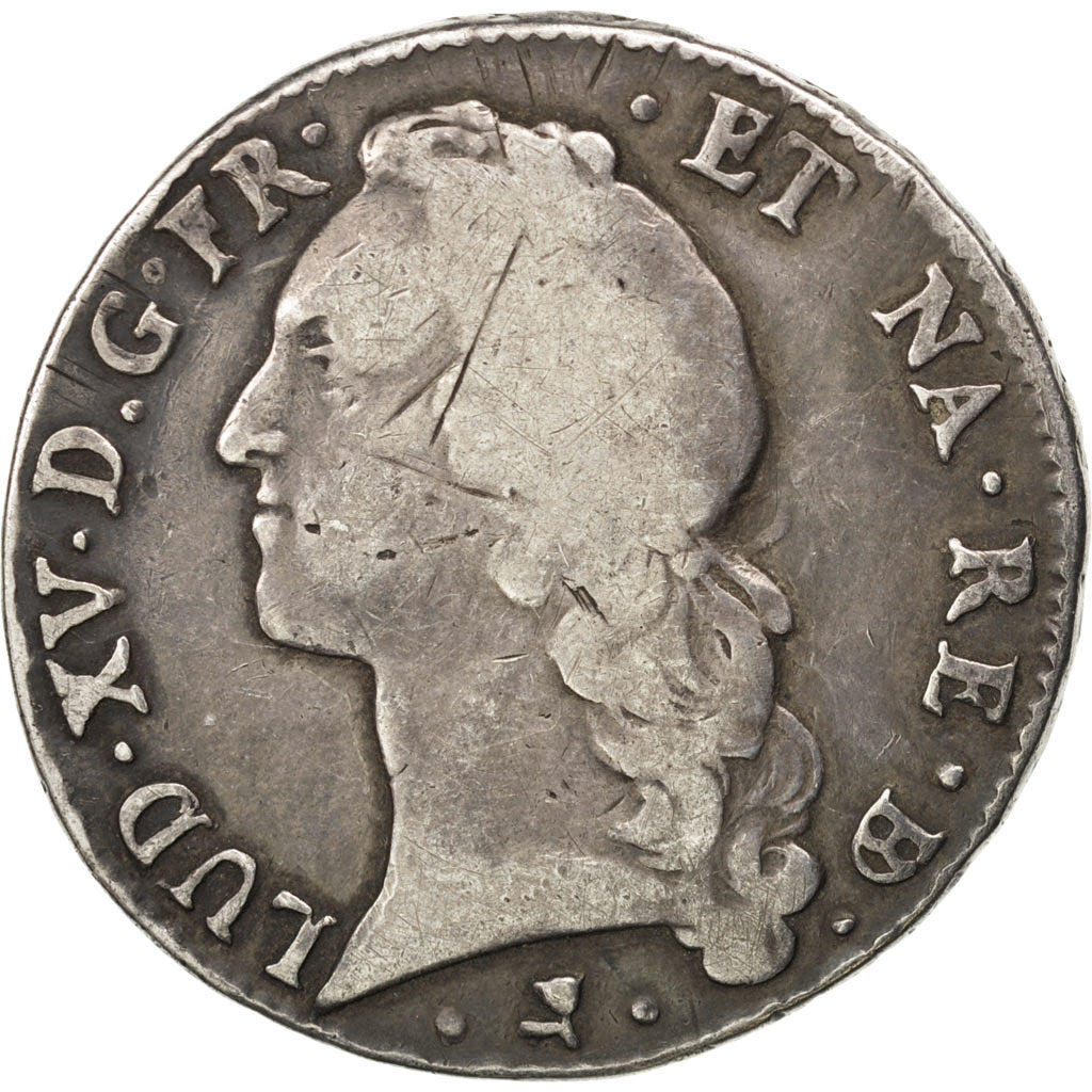 FRANCE, Écu de Béarn au bandeau, ECU, 1768, Pau, KM #518, VF(20-25), Silver, Ga.
