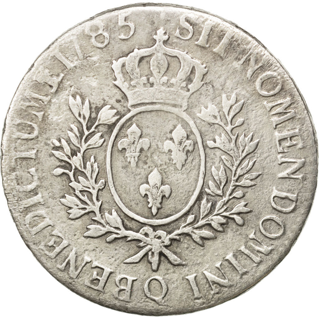 FRANCE, Écu aux branches d'olivier, ECU, 1785, Perpignan, KM #564.13, VG(8-10),
