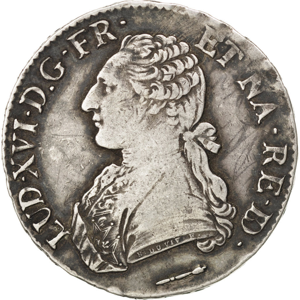 Louis XVI, Ecu de Béarn aux branches d'olivier 1786 Pau, KM 572
