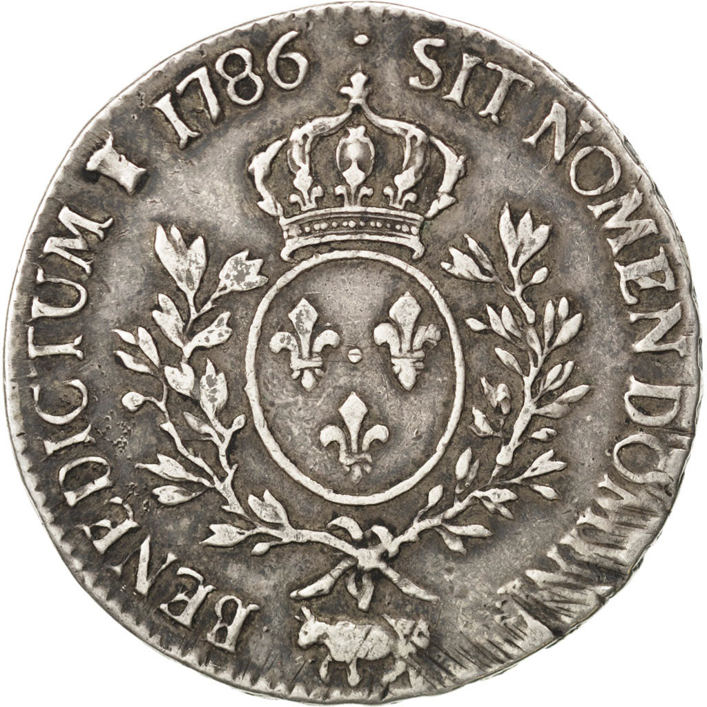 Louis XVI, Ecu de Béarn aux branches d'olivier 1786 Pau, KM 572