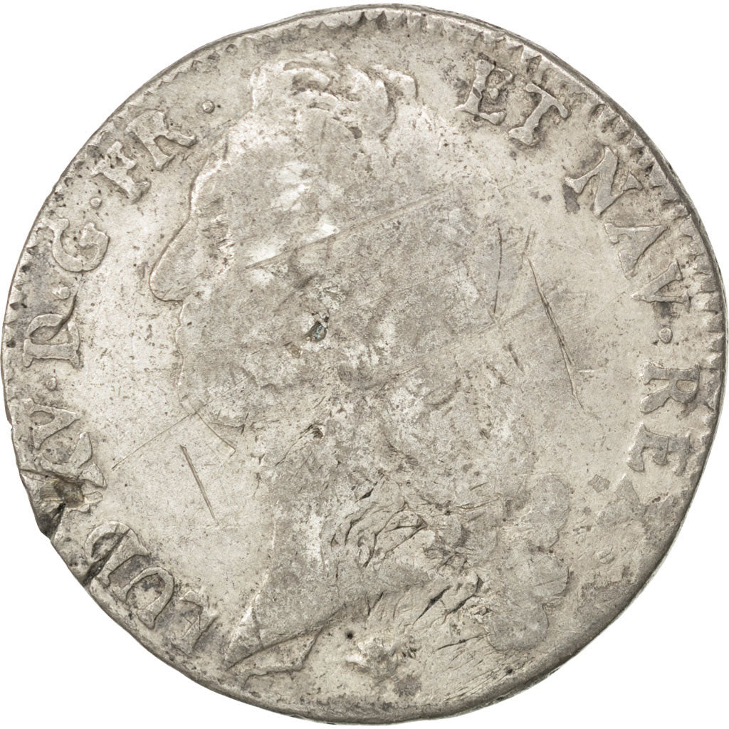 FRANCE, Écu au bandeau, ECU, 1747, Toulouse, KM #512.13, VG(8-10), Silver, ...