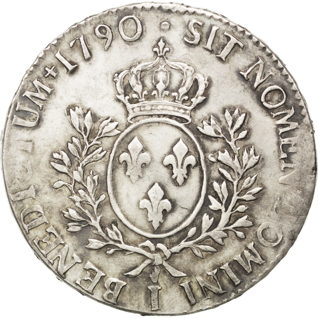 FRANCE, Écu aux branches d'olivier, ECU, 1790, Limoges, KM #564.7, EF(40-45), ..