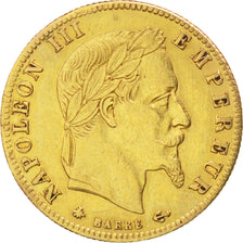 FRANCE, Napoléon III, 5 Francs, 1868, Paris, KM #803.1, AU(50-53), Gold, Gadoury