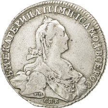 Russia, Catherine II, Rouble, 1775, Saint-Petersburg, BB, Argento, KM:67a.2