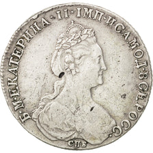 RUSSIA, Rouble, 1781, Saint-Petersburg, KM #67b, EF(40-45), Silver, 21.73