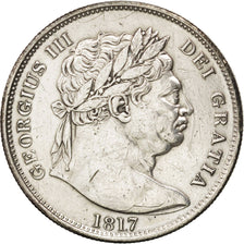 GREAT BRITAIN, 1/2 Crown, 1817, KM #667, AU(50-53), Silver, 14.09