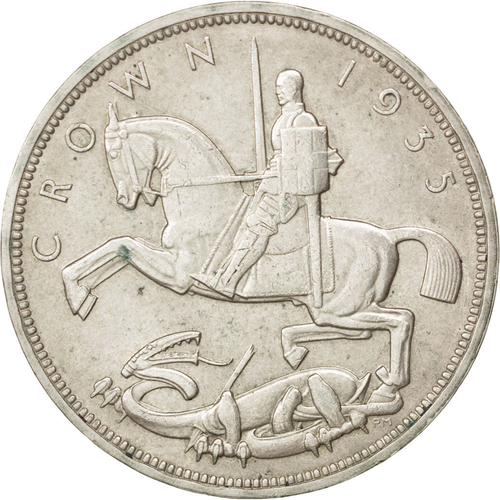GREAT BRITAIN, Crown, 1935, KM #842, AU(55-58), Silver, 38.61, 28.40