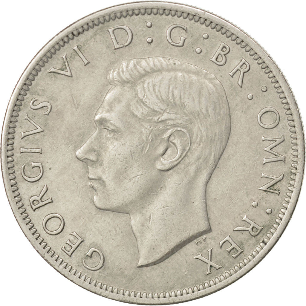 Coin, Great Britain, George VI, 1/2 Crown, 1949, AU(55-58), Copper-nickel