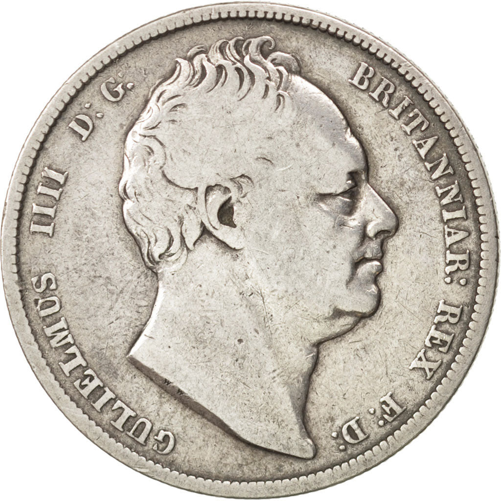 GREAT BRITAIN, 1/2 Crown, 1834, KM #714.2, VF(30-35), Silver, 13.67