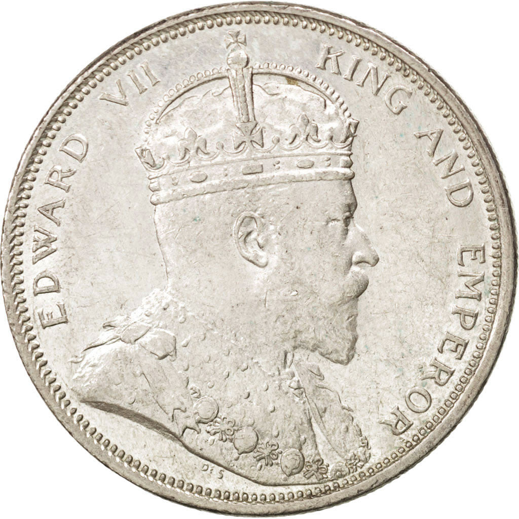 Coin, Straits Settlements, Edward VII, Dollar, 1904, AU(50-53), Silver, KM:25